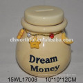 Colorful ceramic money boxes with bowknot money fund